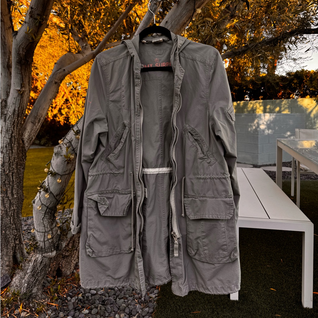 Parka Jacket In Olive By Army Surplus Brand